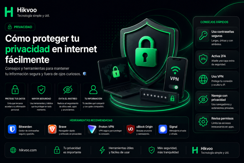 Cómo proteger tu privacidad en internet fácilmente