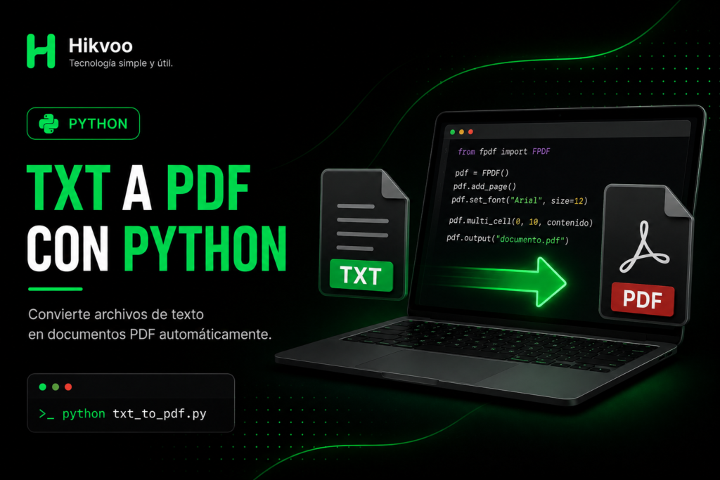 Cómo crear un conversor de archivos TXT a PDF con Python